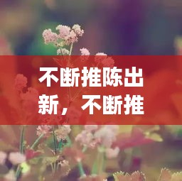 不断推陈出新，不断推陈出新,不断成长,从而绽放 