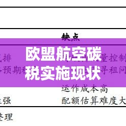 欧盟航空碳税实施现状深度解析