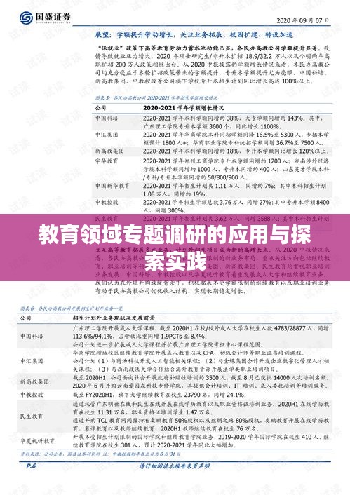 教育领域专题调研的应用与探索实践