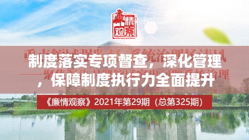 制度落实专项督查，深化管理，保障制度执行力全面提升