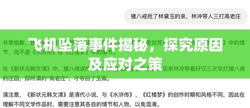 飞机坠落事件揭秘，探究原因及应对之策