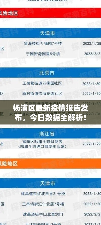 杨浦区最新疫情报告发布，今日数据全解析！