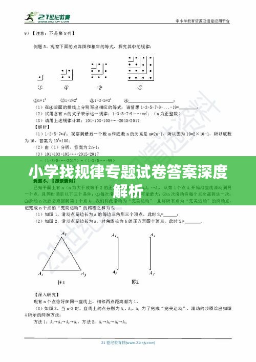 小学找规律专题试卷答案深度解析