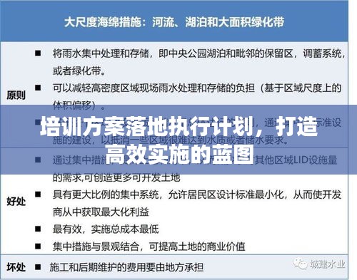 培训方案落地执行计划，打造高效实施的蓝图