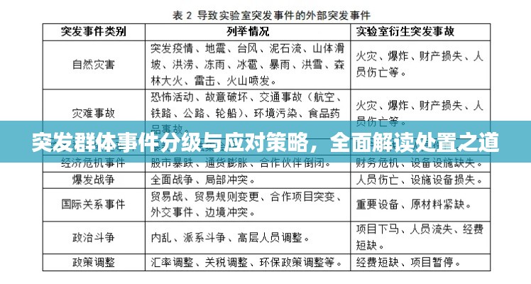 突发群体事件分级与应对策略，全面解读处置之道