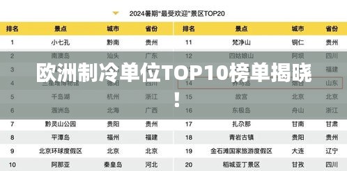 欧洲制冷单位TOP10榜单揭晓！