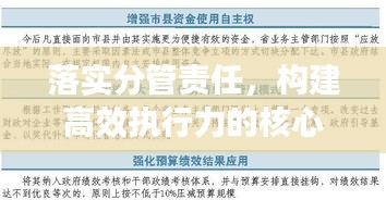 落实分管责任，构建高效执行力的核心策略